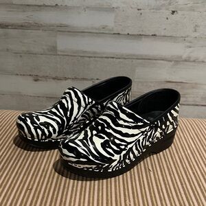 Dansko Zebra Print Women’s Clogs